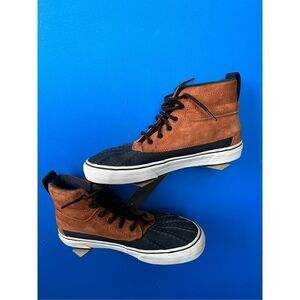 Vans Off the Wall Sk8 Hi Brown Skateboard Shoes Mens Sz 9.5 High Top Skate 72145